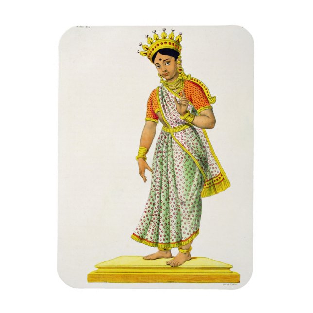 Kalika fru Varuna, graverad av C. de Motte (17) Magnet (Vertikal)