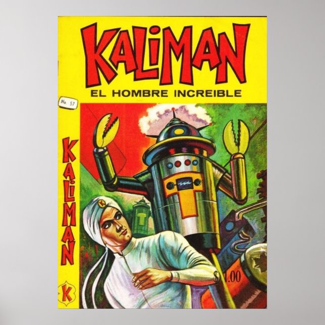KALIMAN VS ROBOT POSTER (Framsidan)