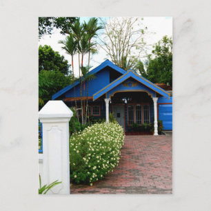 Kalimantan Indonesia Blue House Vykort