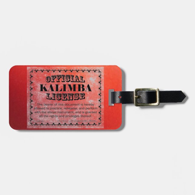 Kalimba License Bagagebricka (Horisontell Framsida)