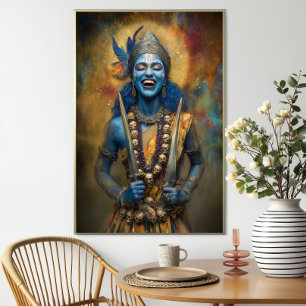 Kalis gudomliga dotter: Goddess Shakti Painting Poster