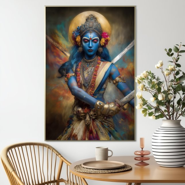 Kali's Warrior Meditation: Shakti Goddess målning Poster (Skapare uppladdad)
