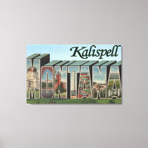 Kalispell Montana - stora brevplatser Canvastryck
