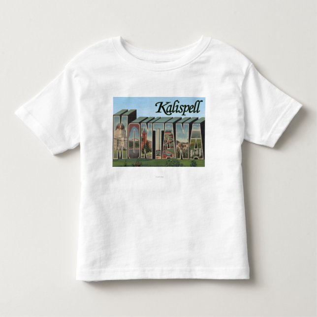 Kalispell Montana - stora brevplatser Tee Shirt (Framsida)