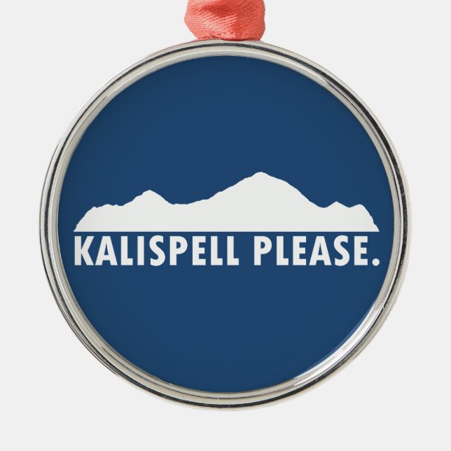 Kalispell Montana Tack Julgransprydnad Metall (Framsidan)