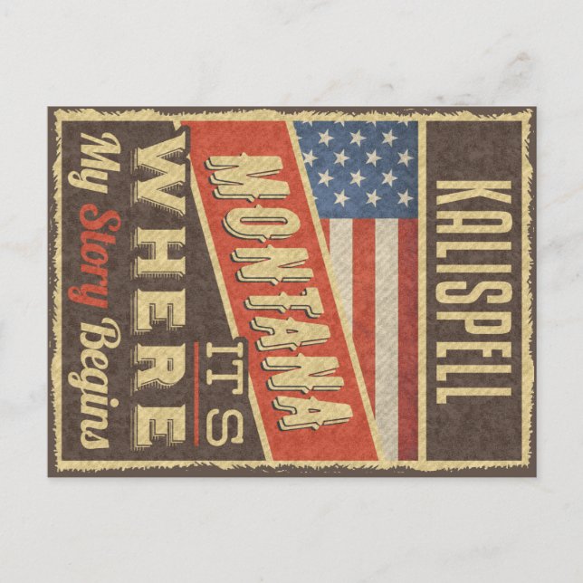 Kalispell Montana Vykort (Framsida)