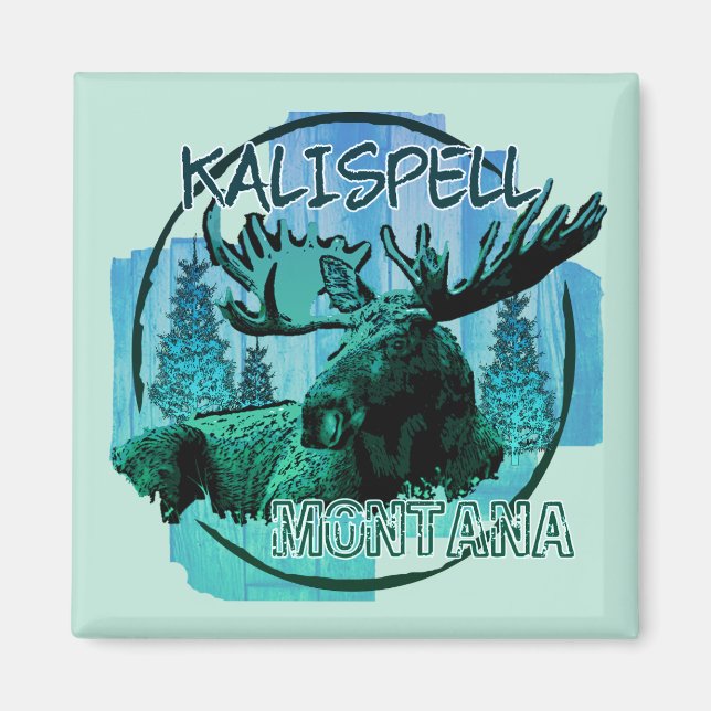 Kalistavana Montana rustic moose magnet (Framsidan)