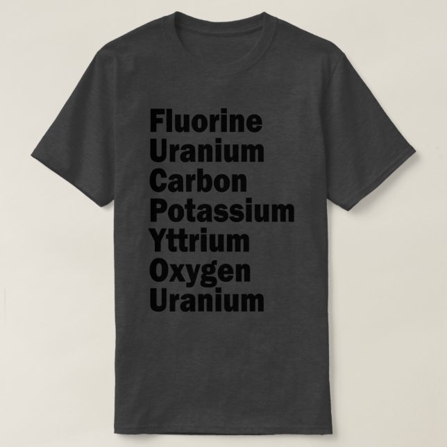 Kalium yttrium syre u t shirt (Design framsida)