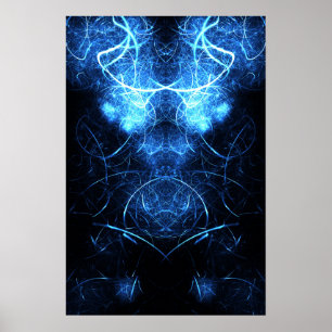 Kaliverse Elektrisk Energi Fraktal Poster