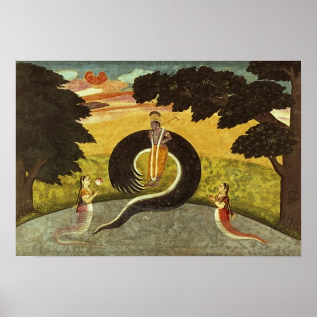 Kaliya, Basohli, Pahari Poster (Framsidan)