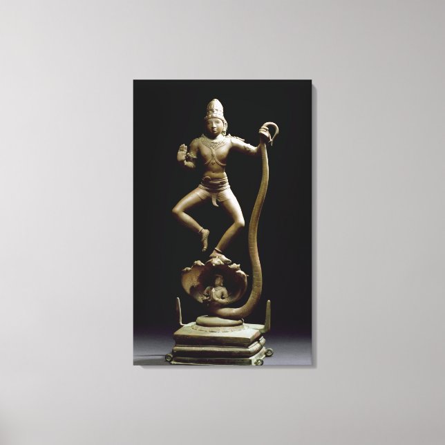 Kaliyakrishna, Chola, Tamil Nadu (bronze) Canvastryck (Framsida)