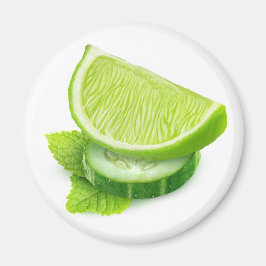 Kalk, gurka och mynta magnet