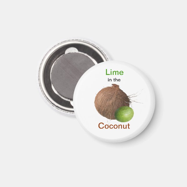 Kalk och kokosnöt magnet (Front/Back)