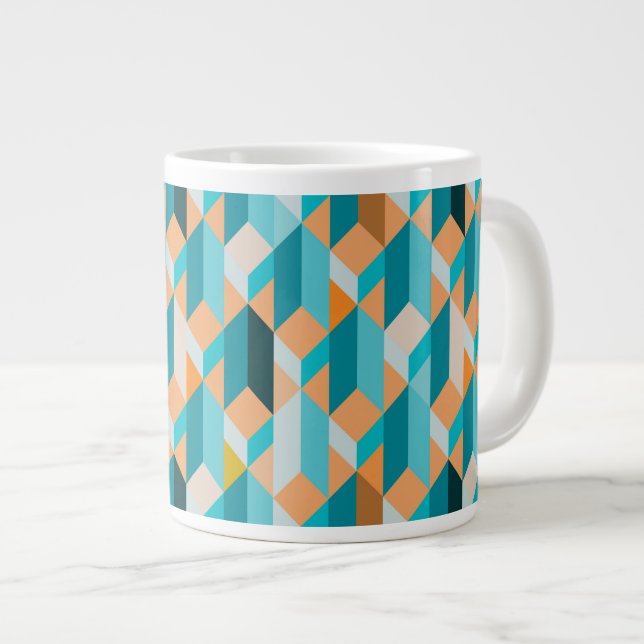 Kalk och Orange i Mönster Jumbo Mugg (Framsida höger)