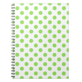 Kalk och vitt polka dots anteckningsbok
