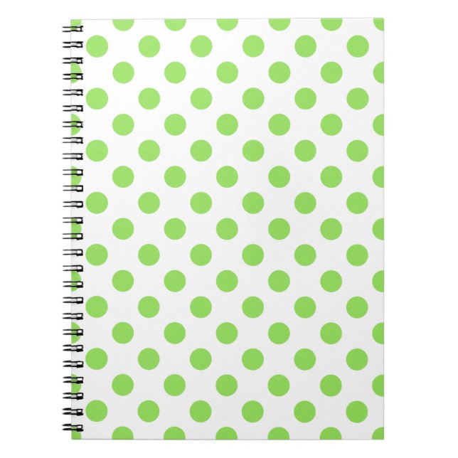 Kalk och vitt polka dots anteckningsbok (Framsidan)