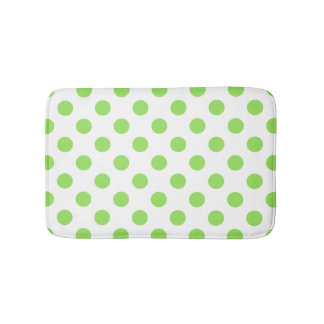 Kalk och vitt polka dots badrumsmatta