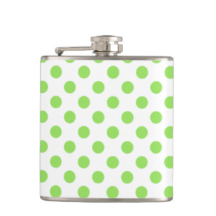 Kalk och vitt polka dots fickplunta
