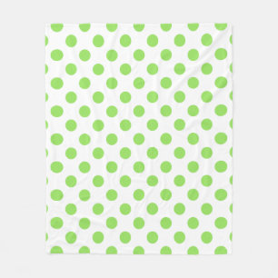 Kalk och vitt polka dots fleecefilt