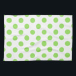 Kalk och vitt polka dots kökshandduk<br><div class="desc">Kalk och vitt polka dots</div>