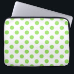 Kalk och vitt polka dots laptop sleeve<br><div class="desc">Kalk och vitt polka dots</div>