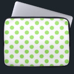 Kalk och vitt polka dots laptop sleeve<br><div class="desc">Kalk och vitt polka dots</div>