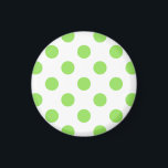 Kalk och vitt polka dots magnet<br><div class="desc">Kalk och vitt polka dots</div>