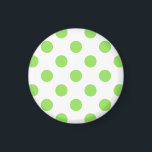Kalk och vitt polka dots magnet<br><div class="desc">Kalk och vitt polka dots</div>