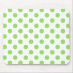 Kalk och vitt polka dots musmatta<br><div class="desc">Kalk och vitt polka dots</div>