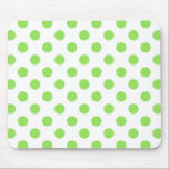 Kalk och vitt polka dots musmatta<br><div class="desc">Kalk och vitt polka dots</div>