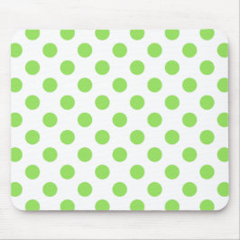 Kalk och vitt polka dots musmatta