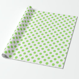 Kalk och vitt polka dots presentpapper