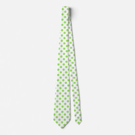 Kalk och vitt polka dots slips