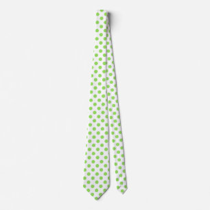 Kalk och vitt polka dots slips