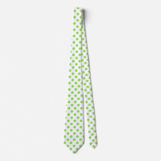 Kalk och vitt polka dots slips