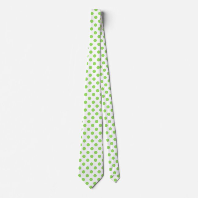 Kalk och vitt polka dots slips (Framsida)
