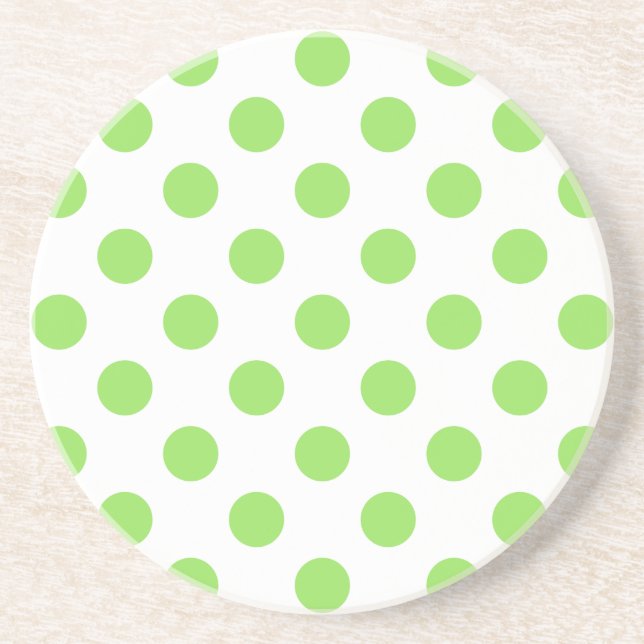 Kalk och vitt polka dots underlägg (Framsidan)