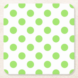 Kalk och vitt polka dots underlägg papper kvadrat