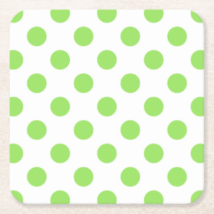 Kalk och vitt polka dots underlägg papper kvadrat