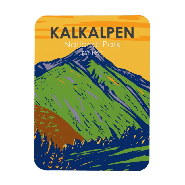 Kalkalpen nationalpark Austria Vintage Magnet (Vertikal)