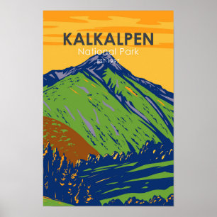 Kalkalpen nationalpark Austria Vintage Poster