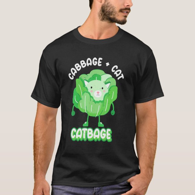 Kålkatbage Vegetarian Cabbage T Shirt (Framsida)