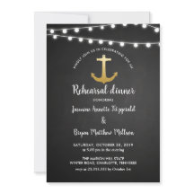 Kalkboard Anchor Faux Gold Foil Rehearsal Dinner