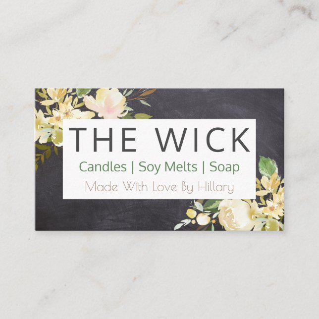 Kalkboard Soap Candle Soy Vax Melt and DIY Craft Visitkort (Framsida)