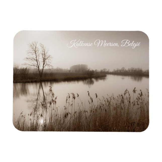 Kalkense meersen, Tranquil Landscape, Belgium Magnet (Horisontell)