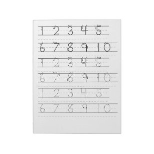 Kalkeringskalkylblad för nummer anteckningsblock