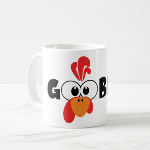 Kalkon Ansikte Gobble Kaffe Mugg