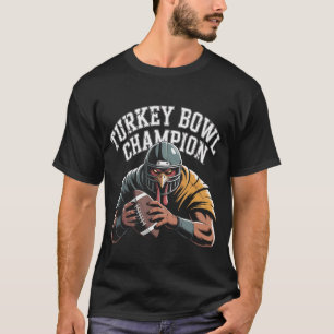 Kalkon Bowl Mästare Rolig Thanksgiving Fotboll S T Shirt