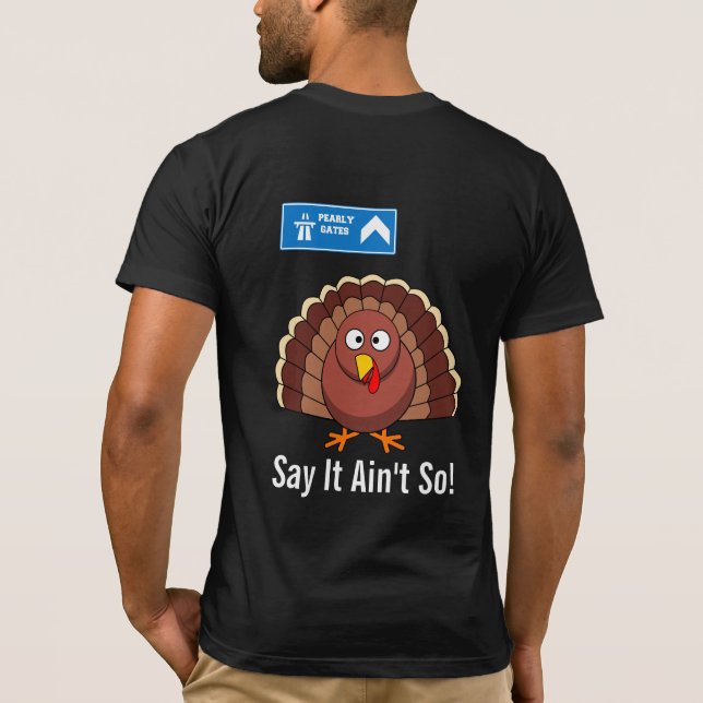 Kalkon efter Thanksgiving-serieteckning T Shirt (Baksida)