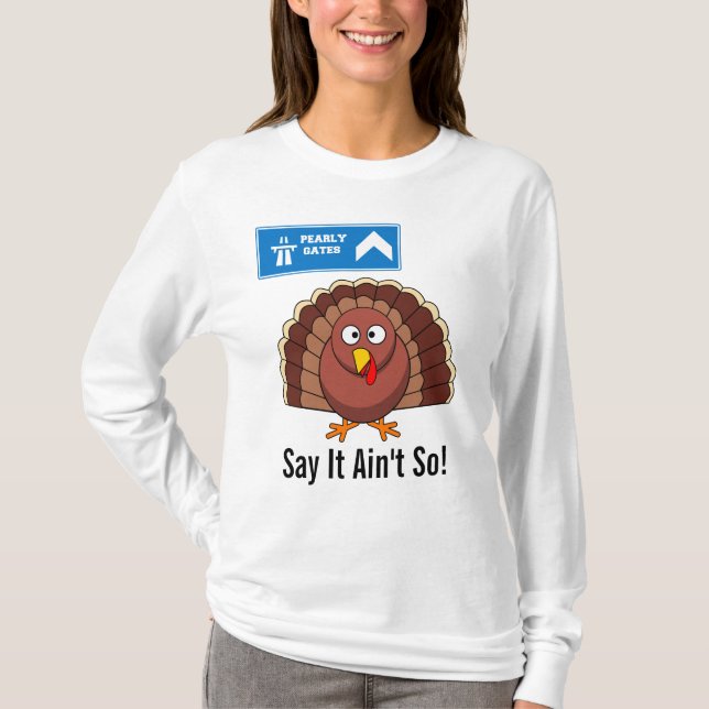 Kalkon Efter Thanksgiving Tecknad Tröja (Framsida)